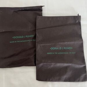 Two Donald J Pliner Fabric drawstring travel bags